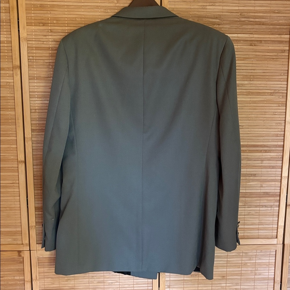 Vintage 1980s Oscar de la Renta 42 L Double-Breasted Blazer
Dark Sage Green - Picture 2 of 4